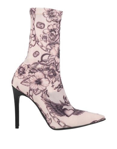 Pinko Woman Ankle Boots Light Pink Size 8 Textile Fibers, Leather In Pink