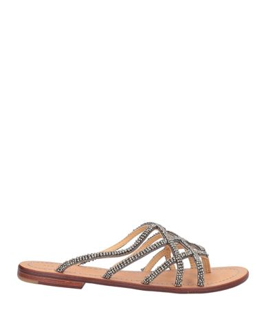 Maliparmi Malìparmi Woman Thong Sandal Grey Size 6 Textile Fibers In Gray