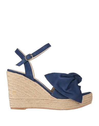 Paloma Barceló Woman Espadrilles Sand Size 7 Leather In Blue