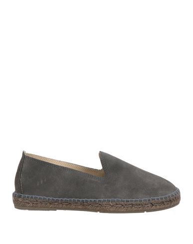 Manebi Manebí Man Espadrilles Charcoal Size 10 Leather In Grey