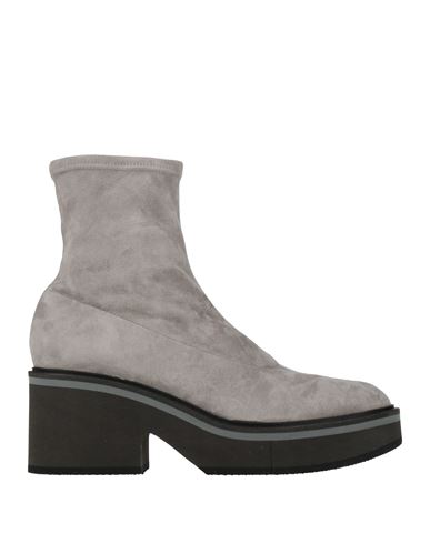 Clergerie Woman Ankle Boots Grey Size 7 Leather In Gray