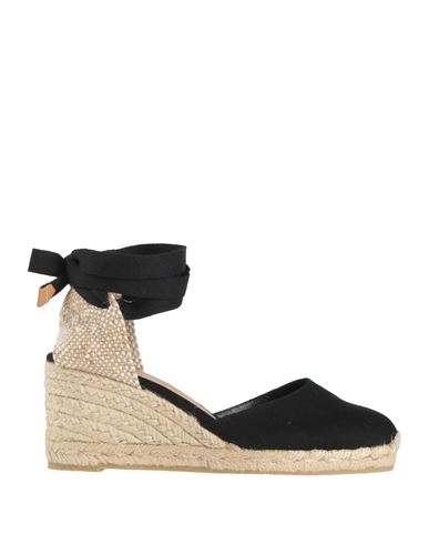 Shop Castaã±er Castañer Woman Espadrilles Black Size 6 Textile Fibers