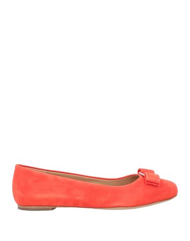 Ferragamo Woman Ballet Flats Red Size 8 Calfskin In Red