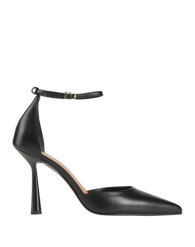 Nicole Bonnet Paris Woman Pumps Black Size 8 Leather In Black