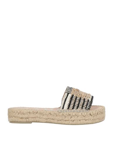 Manebi Manebí Woman Espadrilles Beige Size 8 Textile Fibers In Animal Print