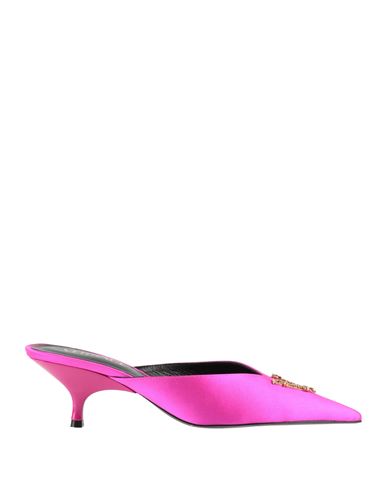 Versace Woman Mules & Clogs Magenta Size 8 Textile Fibers