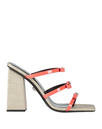 Versace Woman Sandals Coral Size 8 Leather