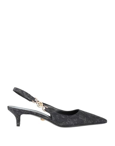 Versace Woman Pumps Black Size 7 Textile Fibers