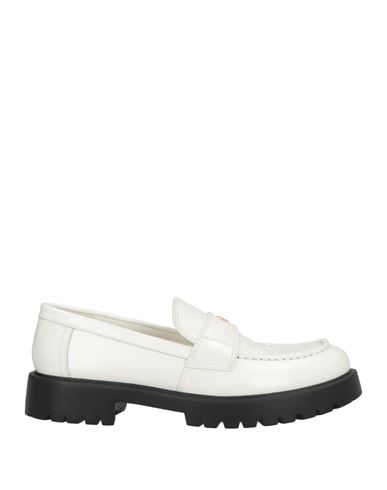 Tory Burch White Loafer With Logo Plate In White