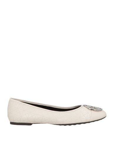 Tory Burch Woman Ballet Flats Ivory Size 8 Goat Skin