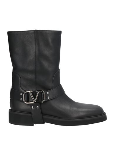 Valentino Garavani Woman Ankle Boots Black Size 7 Leather