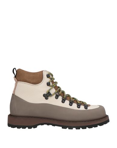 Diemme Man Ankle Boots Khaki Size 7 Leather, Textile Fibers In Neutral