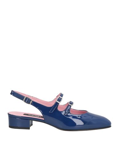 Carel Paris Woman Pumps Navy Size 6 Leather In Blue