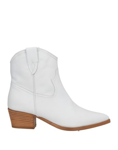J D Julie Dee Woman Ankle Boots White Size 6 Leather