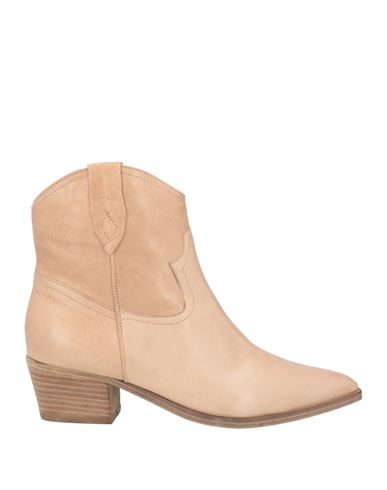 J D Julie Dee Woman Ankle Boots Sand Size 8 Leather In Neutral
