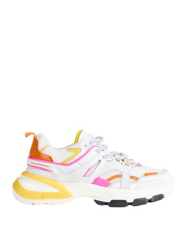 Serafini Woman Sneakers Yellow Size 8 Textile Fibers, Leather