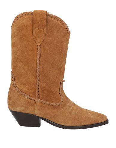 Isabel Marant Duerto Suede Western Boots In Beige