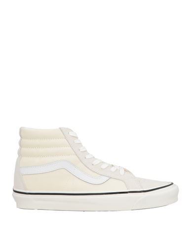 Vans Man Sneakers Ivory Size 8.5 Leather, Textile Fibers