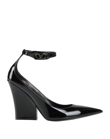 Valentino Vlogo Lockette 105 Patent Leather Wedges In Black