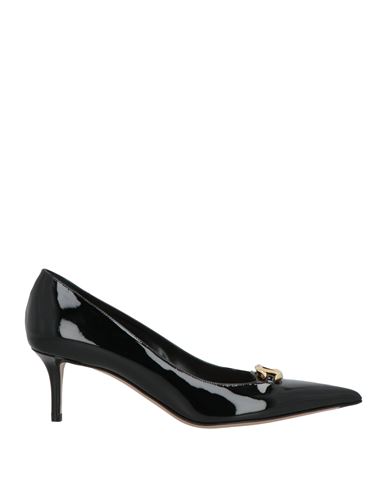 Valentino Garavani Woman Pumps Black Size 8 Leather In Black