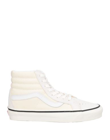 Vans Woman Sneakers Off White Size 7.5 Leather, Textile Fibers