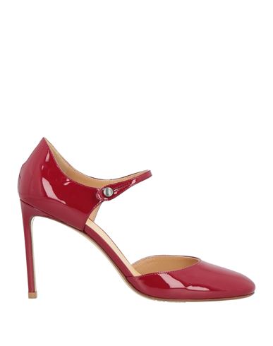 Francesco Russo Woman Pumps Burgundy Size 7 Leather