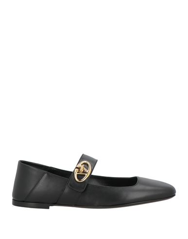 Valentino Vlogo Mary Jane Leather Ballerina Flat