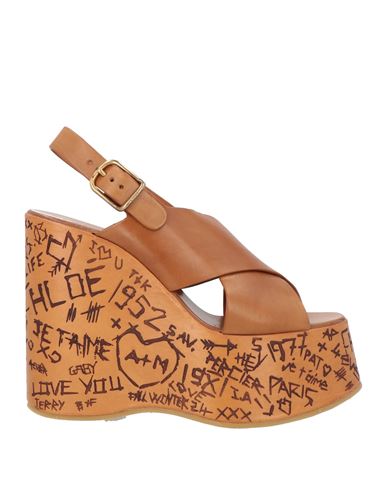 Chloé Maxime Wedge Sandal In Brown