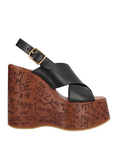 Shop Chloé Woman Sandals Black Size 8 Leather
