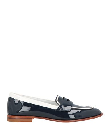 Santoni Woman Loafers Navy Size 7.5 Leather In Navy