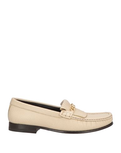 Celine Woman Loafers Beige Size 7.5 Calfskin In Beige