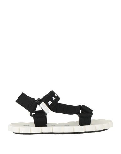 Marni Toddler Sandals Black Size 10c Textile Fibers, Leather In Black