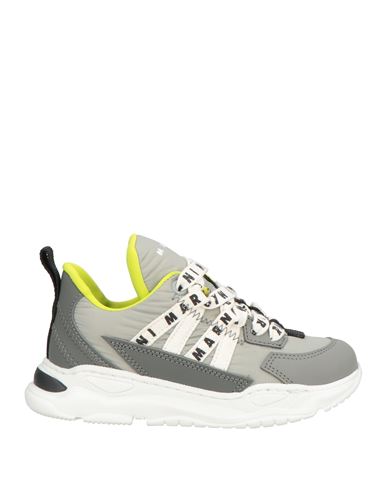 Marni Toddler Sneakers Grey Size 10c Leather, Textile Fibers In Grey