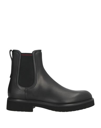 Ferragamo Man Ankle Boots Black Size 9 Calfskin In Black