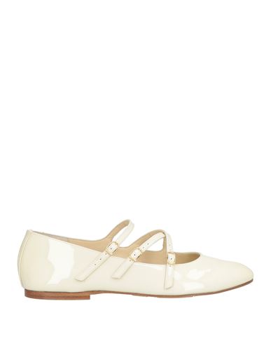 Celine Woman Ballet Flats Ivory Size 8 Calfskin In White