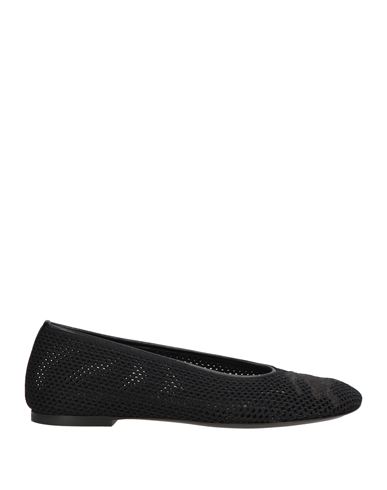 Burberry Prorsum Woman Ballet Flats Black Size 8 Textile Fibers In Black