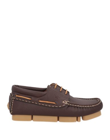Fendi Chocolate Leather Deck Loafers In Brown