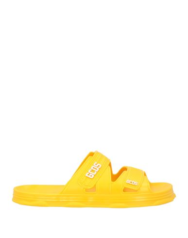 Gcds Man Sandals Yellow Size 9 Textile Fibers In Yellow