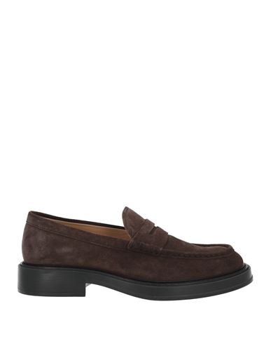 Tod's Round Toe Suede Finish Loafers With Rubber Sole In Brown