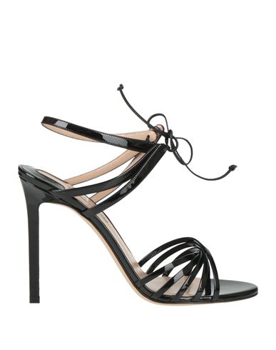 Tom Ford Woman Sandals Charcoal Size 6 Goat Skin In Black