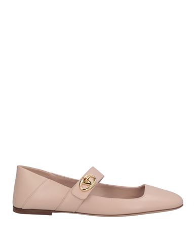 Valentino Garavani Woman Ballet Flats Taupe Size 6 Leather In Pink