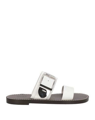 Chloé Woman Sandals White Size 7 Leather In White
