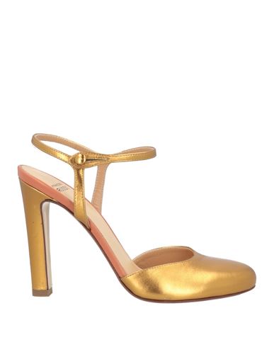 Francesco Russo Woman Pumps Gold Size 7.5 Leather