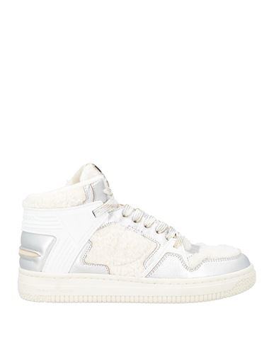 Philippe Model Woman Sneakers Silver Size 7 Leather, Textile Fibers In Silver