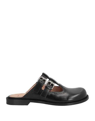 Loewe Woman Mules & Clogs Black Size 7 Leather