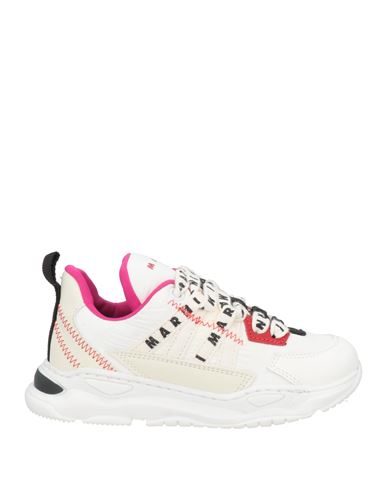 Marni Toddler Girl Sneakers White Size 10c Leather, Textile Fibers In White