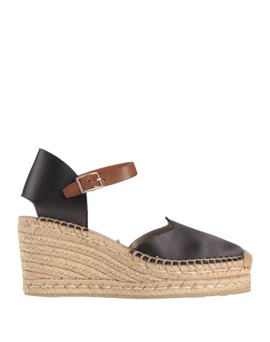 Pedro Garcia Pedro García Woman Espadrilles Black Size 7 Viscose, Leather In Black