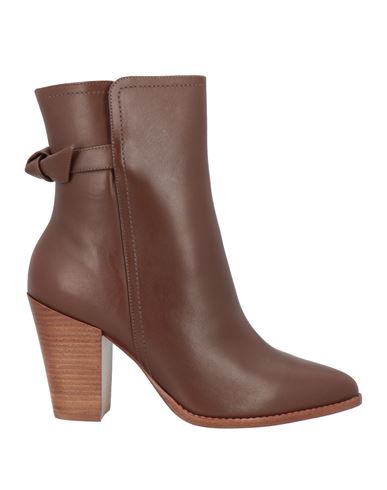 Alexandre Birman Woman Ankle Boots Brown Size 8 Leather