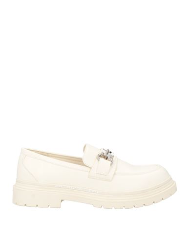 Patrizia Pepe Woman Loafers Cream Size 8 Textile Fibers