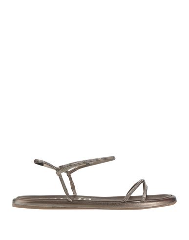 Pedro Garcia Pedro García Woman Sandals Bronze Size 8 Lambskin In Yellow